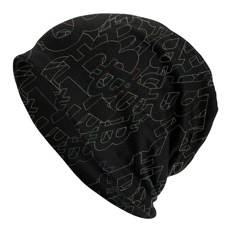 Bitcoin Cryptocurrency Btc Blockchain Caps Fashion Outdoor Skullies Beanies Hat Men Women Adult Spring Warm Bonnet Knitted Hat