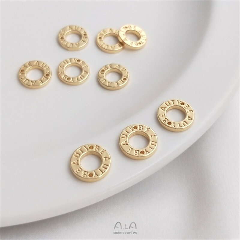 Kanthy-Enveloppe en or 14 carats à double trou pour bijoux à bricoler soi-même, connexion de bijoux, pendentif, matériaux faits à la main, accessoires de bague