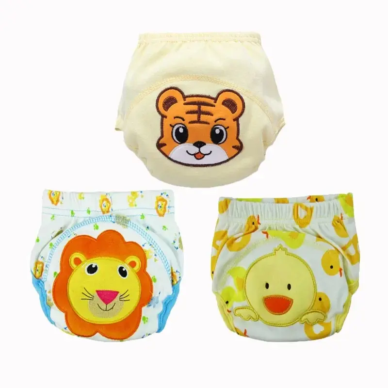 3pc Baby Diapers Lovely Cartoon Waterproof Potty Training Pant Panties Newborn Trousers Breathable