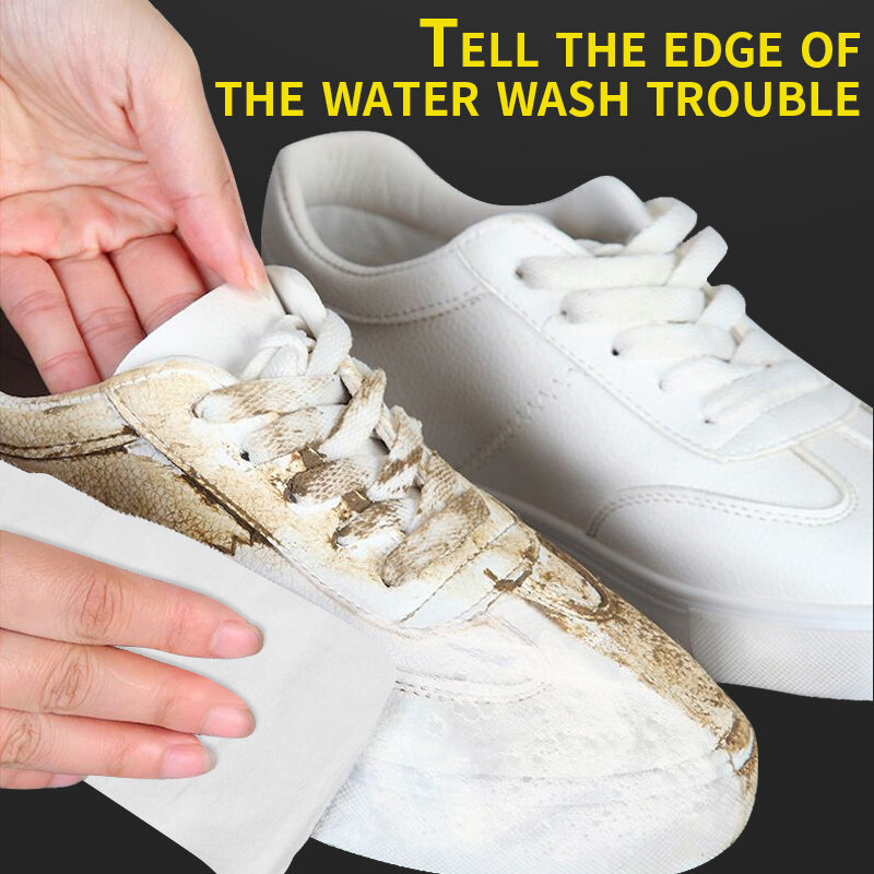 12แพ็กรองเท้าผ้าใบสีขาวแบบใช้แล้วทิ้งรองเท้าทิชชู่เปียกทำความสะอาดรองเท้า Artifact