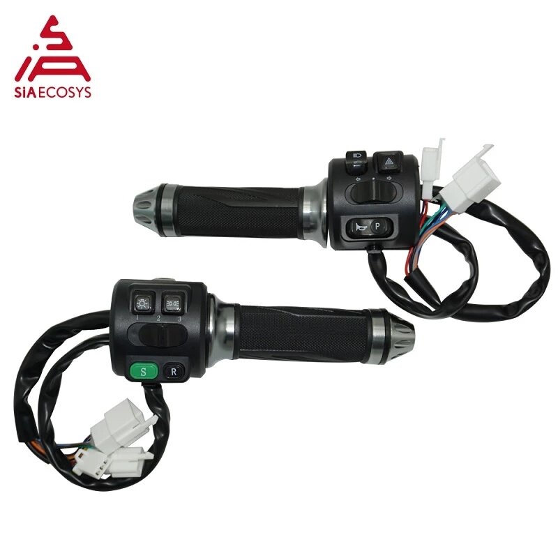 SiAECOSYS Z6 Throttle With Combination Switch Bike Handle-Throttle For E-Scooter Motorbike With Parking Function
