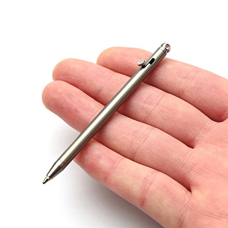 กลางแจ้ง EDC แบบพกพา Mini ไทเทเนียมปากกา Gadget พวงกุญแจอุปกรณ์เครื่องมือปากกาปฏิบัติสิ่งแวดล้อมกลางแจ้งเดินป่าตั้งแคมป์เครื่องมือ