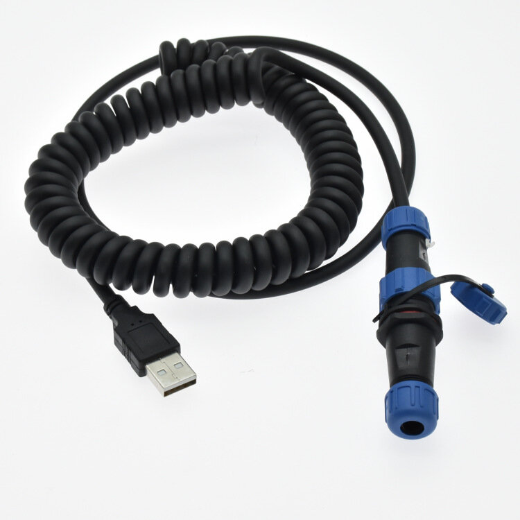 Konektor tahan air penerbangan plug 5-core plastik tahan air SP1310/S5 dengan kabel pegas koneksi USB konektor produk EL