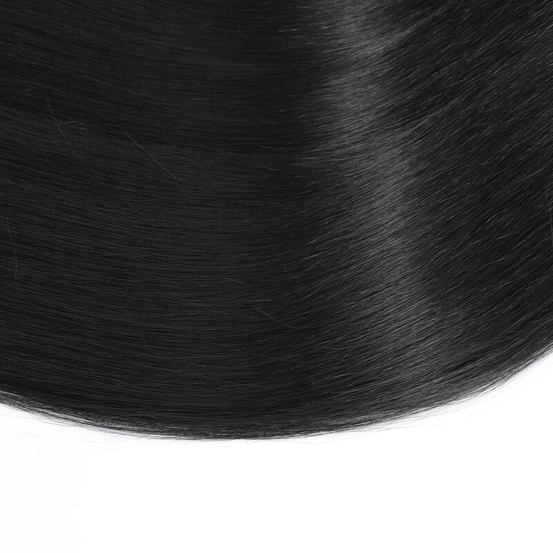 Proste włosy naturalne dopinki włosów sztuczne włókna bardzo długa syntetyczne Yaki 28 Cal proste włosy tkające pełne do końca