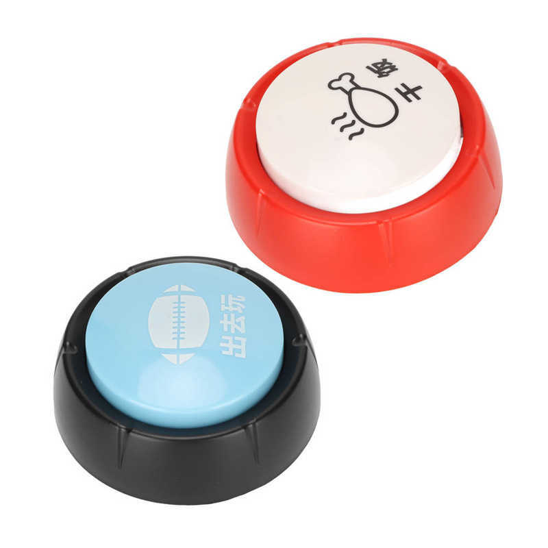Botones para perros alimentados por batería de bajo consumo de energía, botón de grabación de voz para mascotas portátil resistente a las mordeduras, para gatos, perros y Mascotas