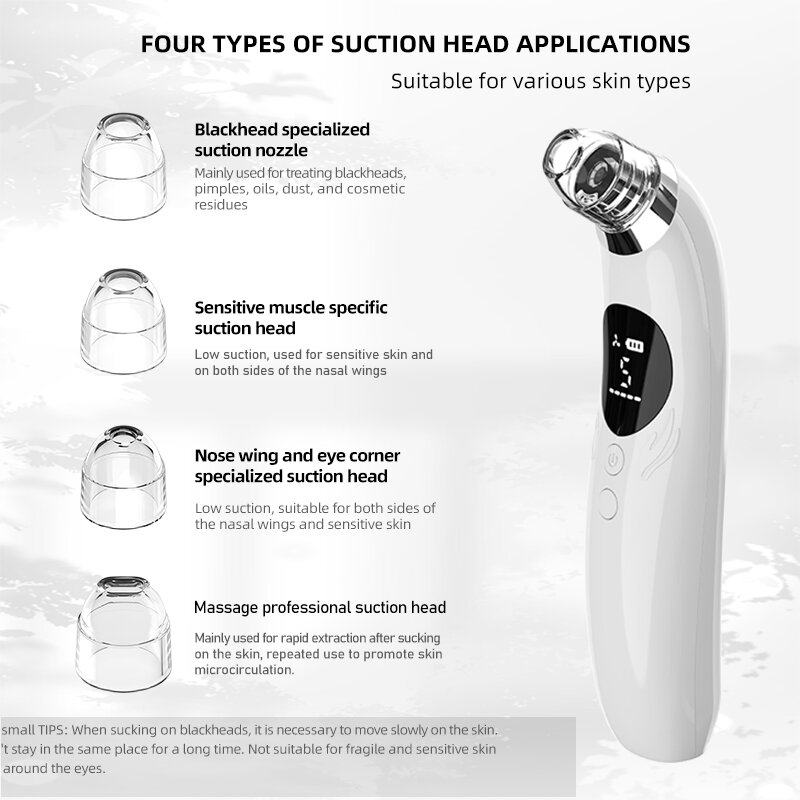 2024 visual 1080p Soft Blackhead Remover gentle Pore Vacuum Cleaner Electric Small Bubble Facial Cleasing Machine Beauty Device