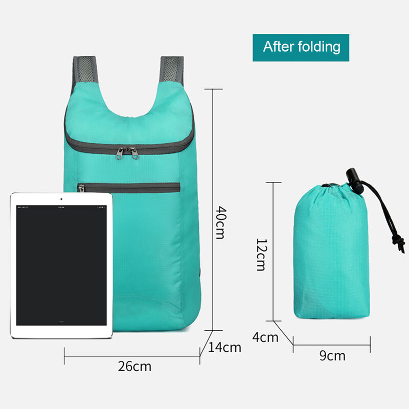 20L tas punggung Camping portabel Ultralight tahan air tas nilon pria luar ruangan dapat dilipat olahraga Travel Hiking Daypack kapasitas besar