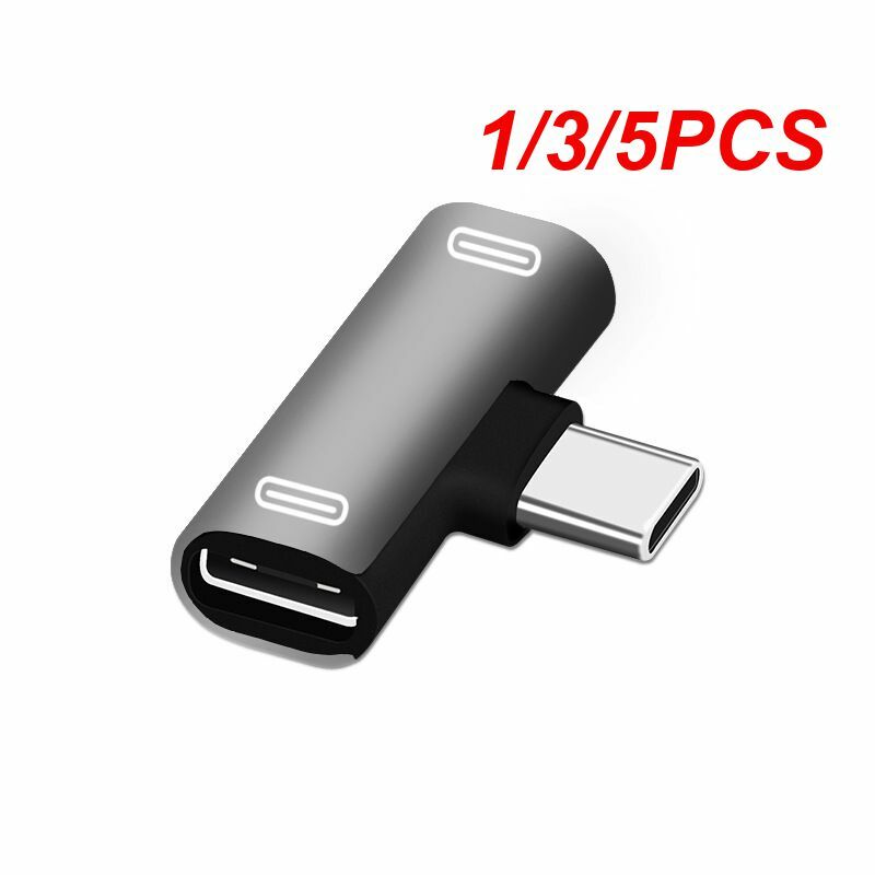 Konverter pengisi daya kabel, 1/3/5 buah 3 In 1 USB C ke tipe-c adaptor USB Tipe C konverter Earphone untuk Xiaomi Mi 8 Mi 6 Headphone