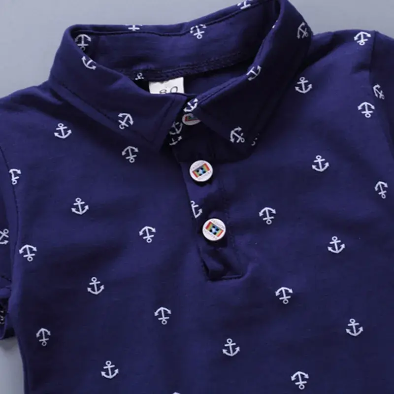 2024 Sommer Baby Jungen Hemden Kurzarm Revers Kleidung für Mädchen Baumwolle atmungsaktive Kinder Tops Outwear 12m-5y