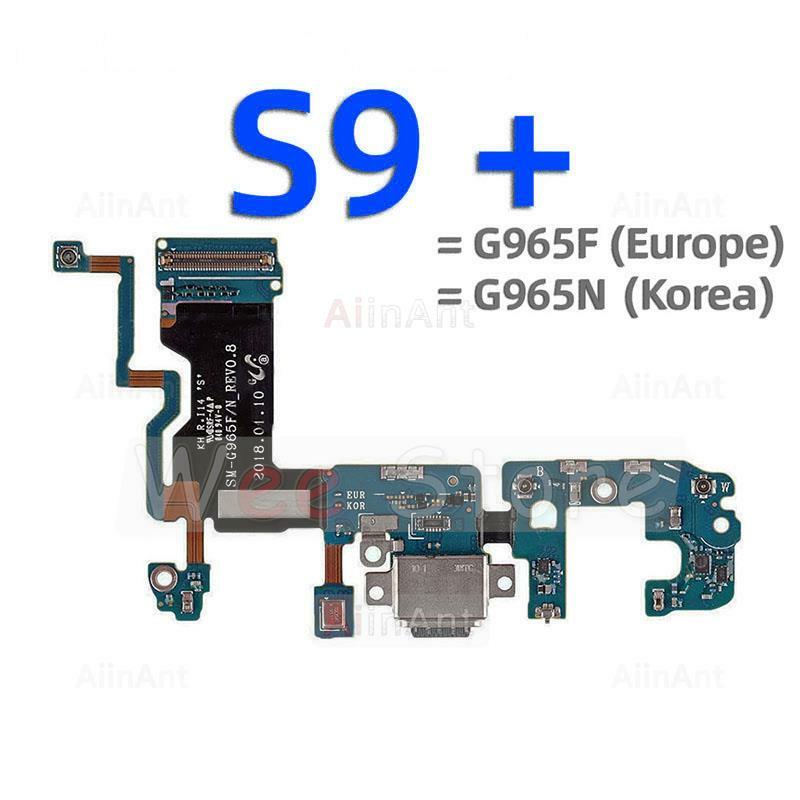 AiinAnt kabel fleksibel pengisi daya Port konektor Dock pengisi daya bawah USB untuk Samsung Galaxy S8 S9 Plus + G950 G955 G960 G965
