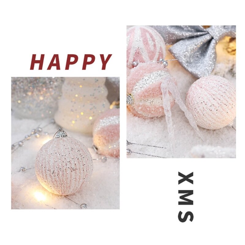 Set ornamenti palline schiuma Natale per decorazioni esterne per appendere alberi festivi