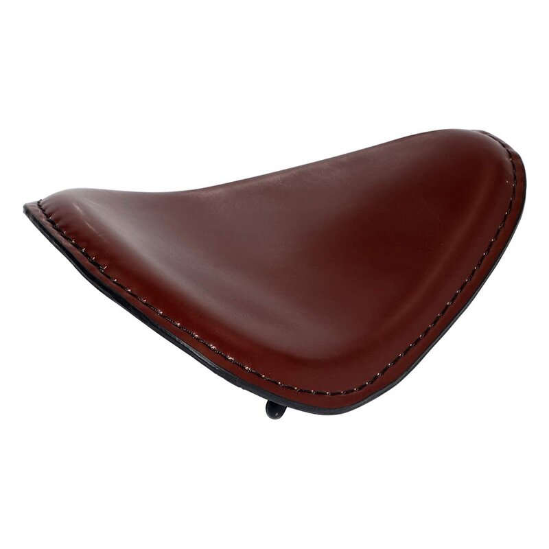Retro Brown Leather Motorcycle Solo Driver Seat for Honda Sportster Bobber Chopper