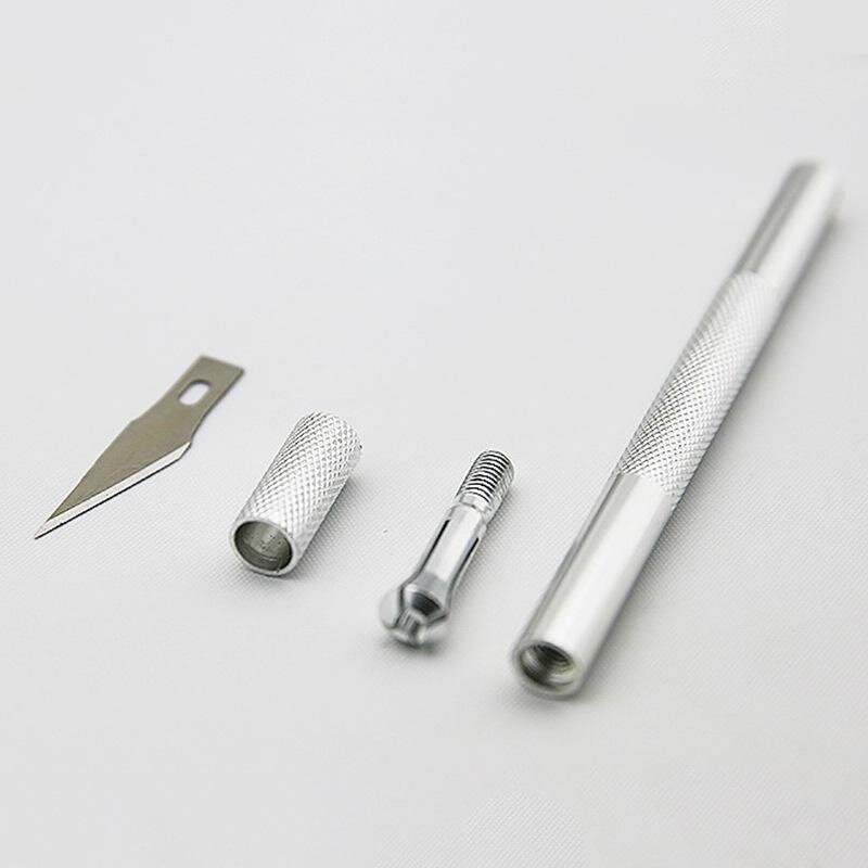 Malathorne Table Tennis Rubber Cutter Knife Aluminium Alloy Handle & 5 Blades for Cutting Rubber Sheet, Racket DIY Tools