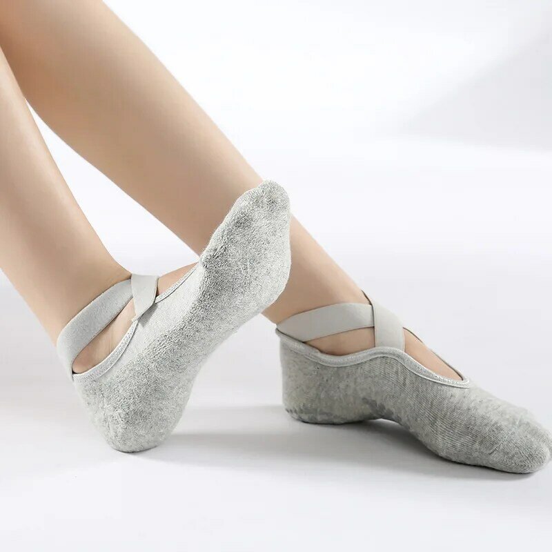 Socks Quality Bandage Yoga Women High Anti-Slip Quick-Dry Damping Pilates Ballet Socks Good Grip For Women Cotton Socks