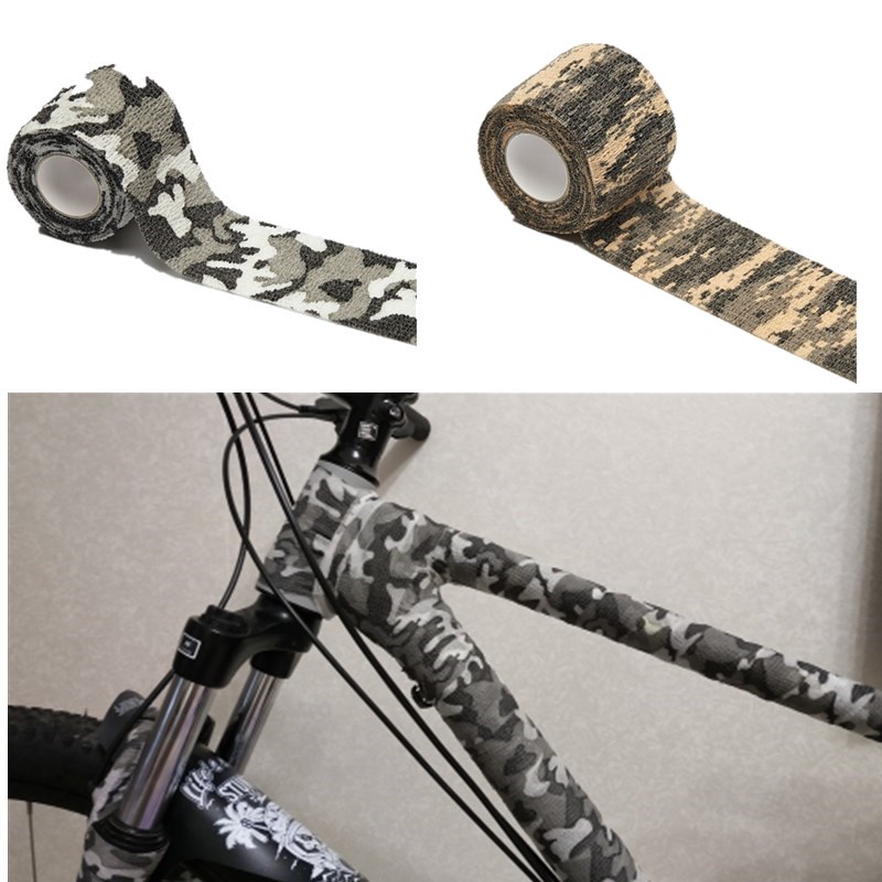 Нетканая Водонепроницаемая камуфляжная наклейка для велосипеда, защитная лента против царапин, аксессуары для защиты рамы горного велосипеда, передней вилки