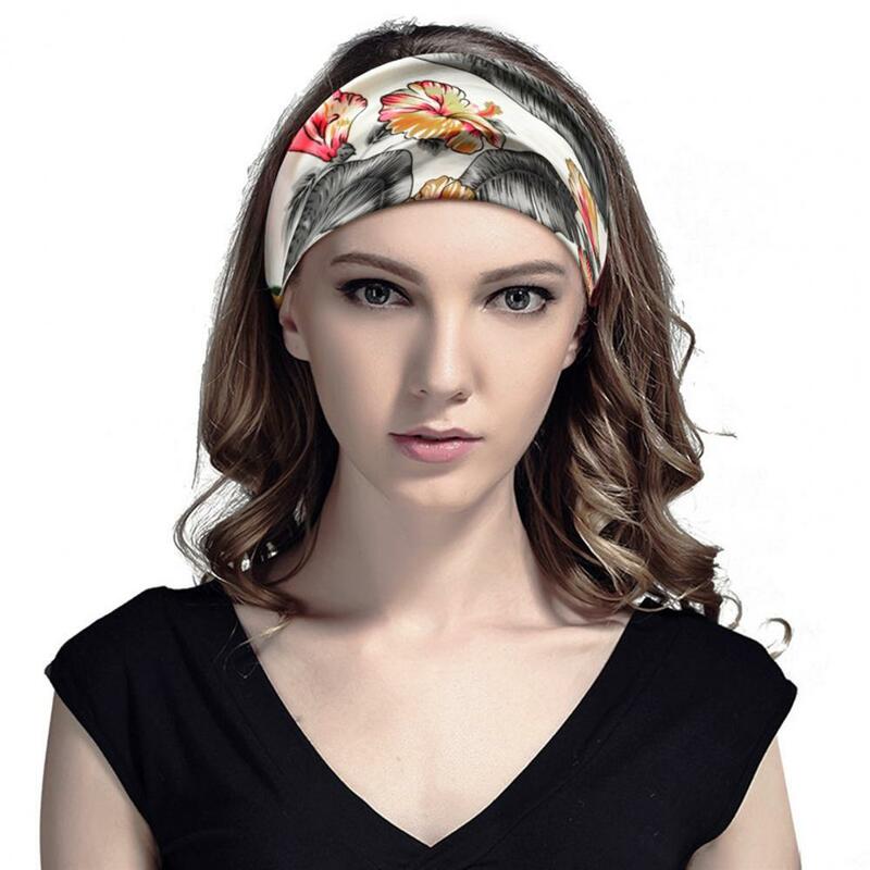 Женская повязка на голову для йоги, эластичная удобная ткань, спортивная повязка на голову для йоги в помещении и на улице