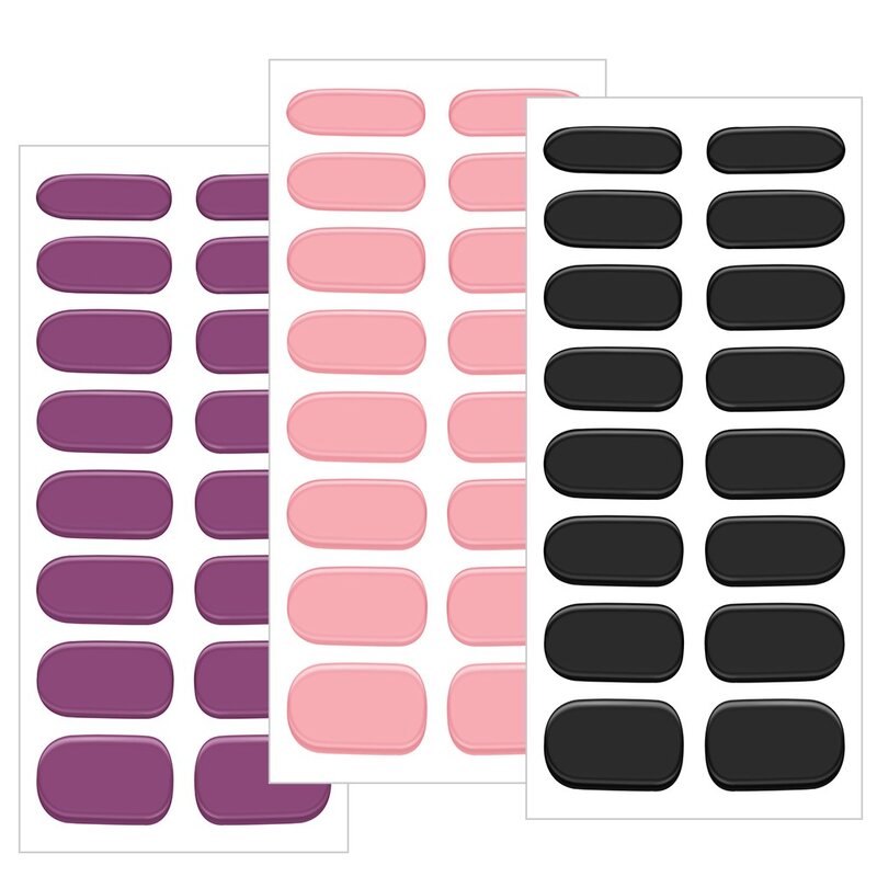 16 PCS/Sheet Semi Cured Gel Solid Color Nail Decals Manicure Slider for UV LED Lamp Gel Nail Sticker Nail Art Decoration*NK