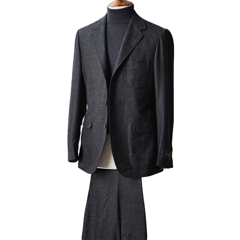 Autumn Wedding Suits For Men Notch Lapel Tuxedos Slim Fit Groom Wear Business Office Fashion 2 Pcs Jacket Pants Homme Costume