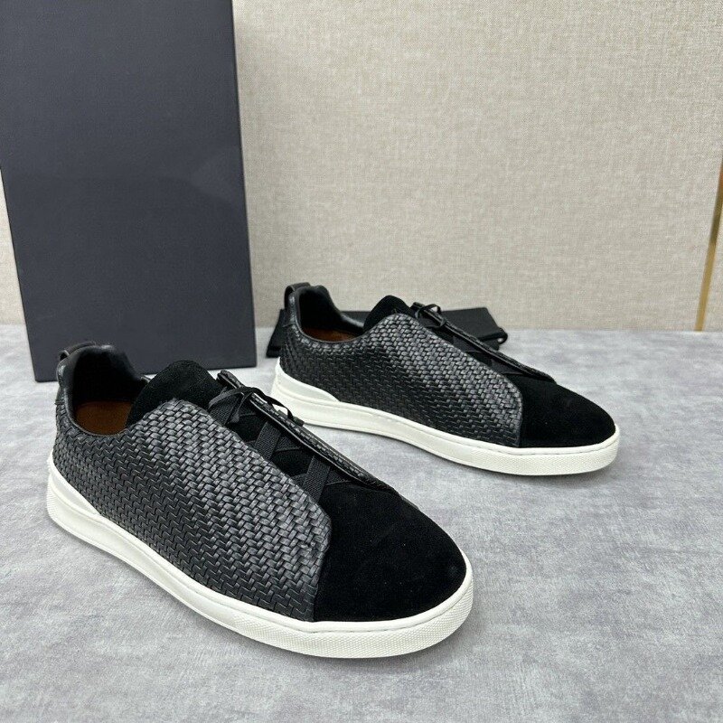 New Luxury Brand Mens Casual Footwear Fashion Leather Sneakers Men Comfortable Flats Shoes Man Good Quality Casual Shoes Male
