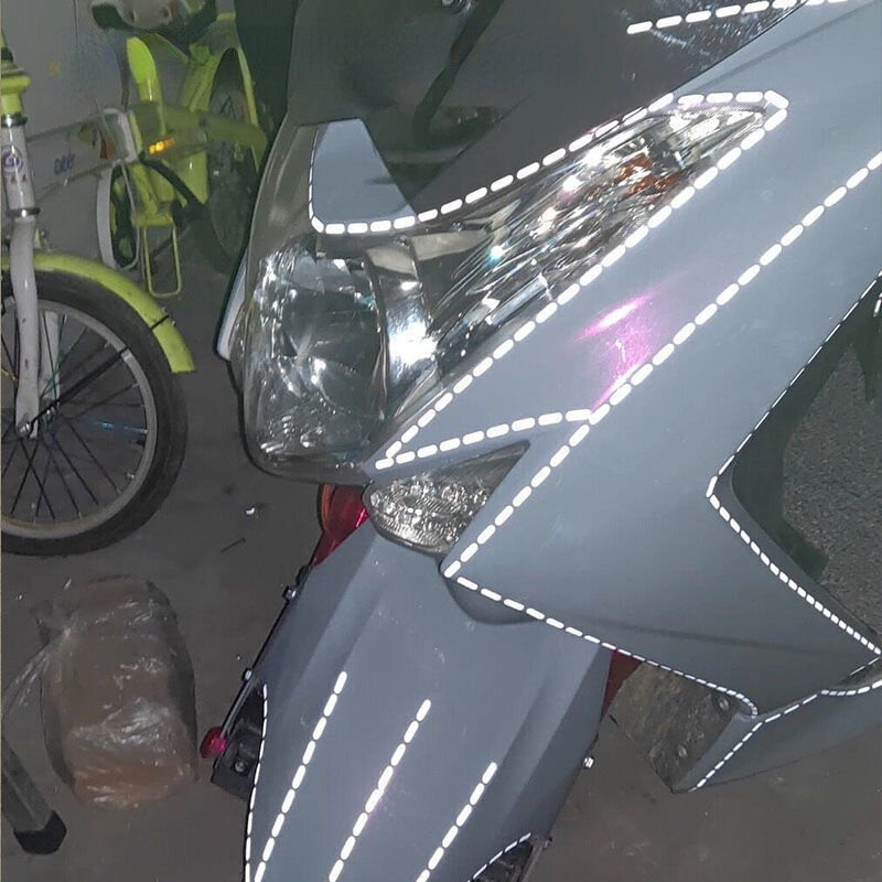 Pegatinas reflectantes decorativas de línea punteada, calcomanías impermeables para coche, motocicleta eléctrica, modificación del cuerpo, costura
