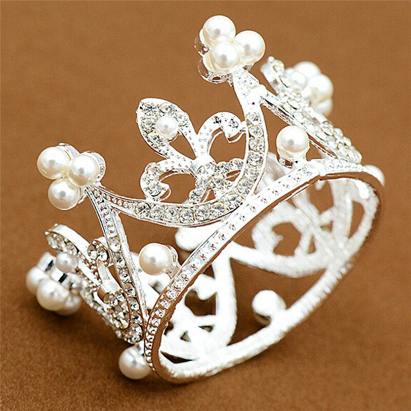 Couronne de perles pour patients de mariage, accessoire de cheveux en cristal, bijoux de reine et de princesse