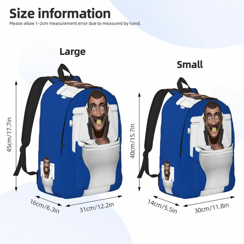 Skibidi Toilet Meme Smile Backpack for Boy Girl Kids Student School Bookbag Daypack Kindergarten Primary Bag Hiking