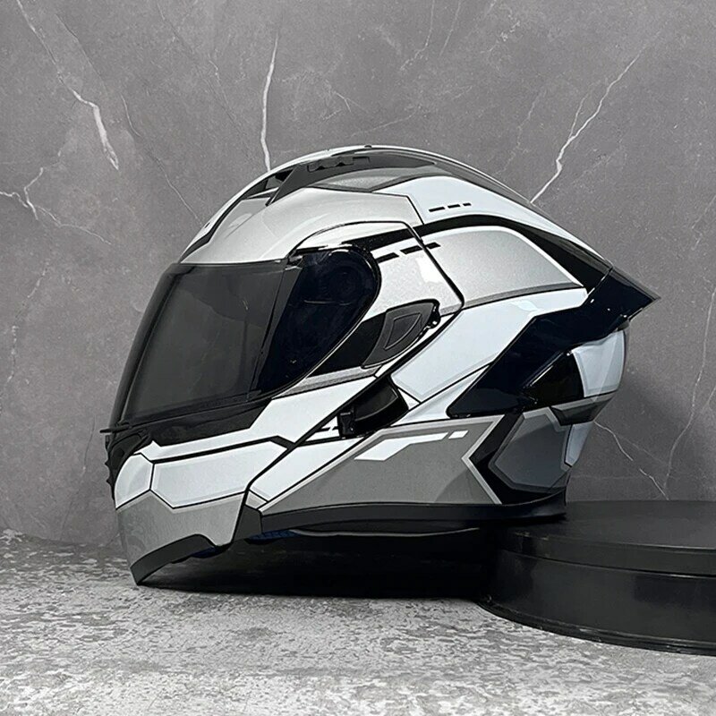 Casco Modular para motocicleta, protector de cara completa, doble viseras, aprobado por DOT, ORZ-991, kaskìn