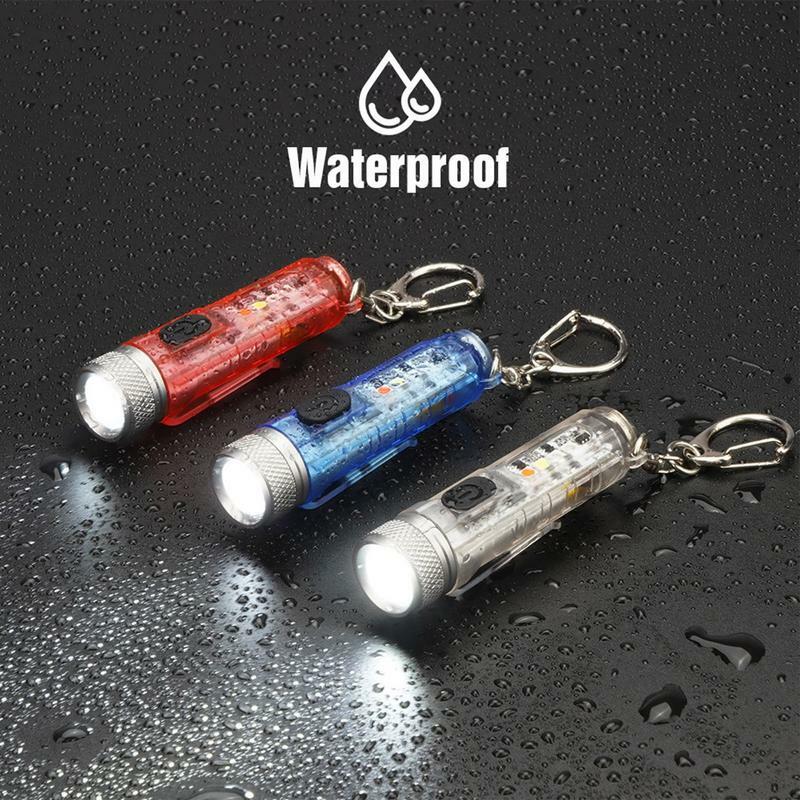 Pocket Flashlight Keychain Flashlights Small LED Flashlight Waterproof Key Ring Light For Dog Walking Sleeping Reading Nice Gift
