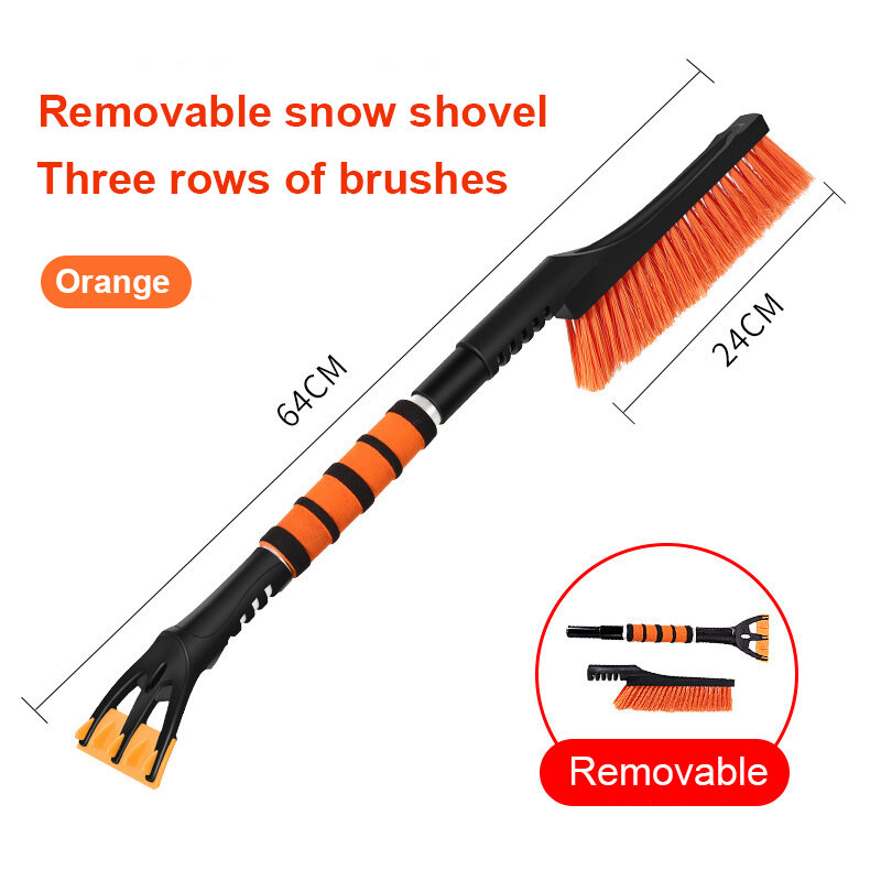 Car Snow Shovel Brush 5-Inch Detachable Comfortable Foam Handle  Scraper Snow Brush Combination Of Ice Shovel And Snow Brush