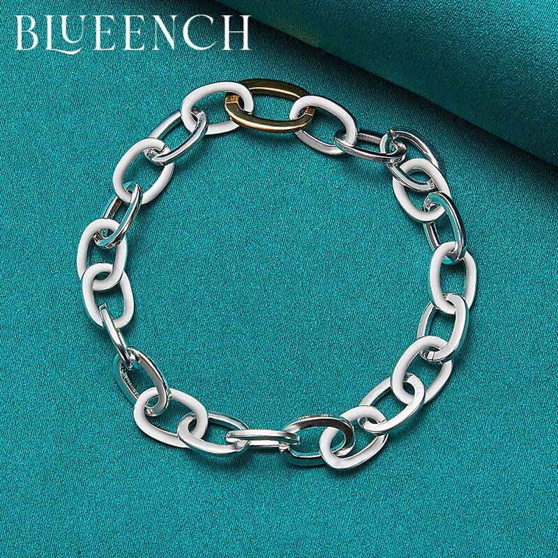 Blueench – Bracelet en argent Sterling 925 pour femmes, bijoux simples et décontractés