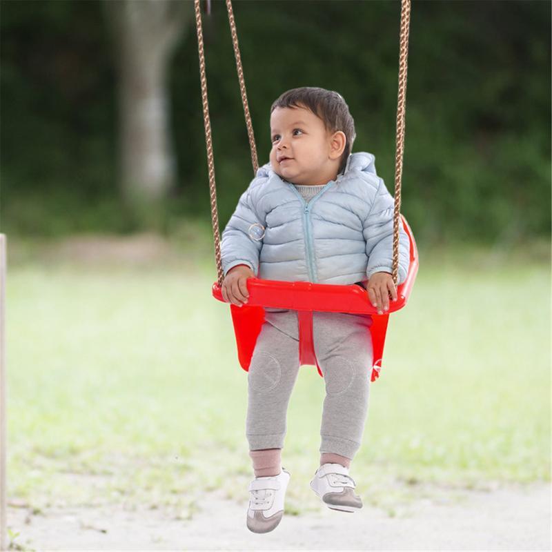 Kids Rope Swing Seat Plastic Baby Safety Swing Seat Garden Backyard Outdoor Toys For Children Indoor Sports Baby Outdoor Swing