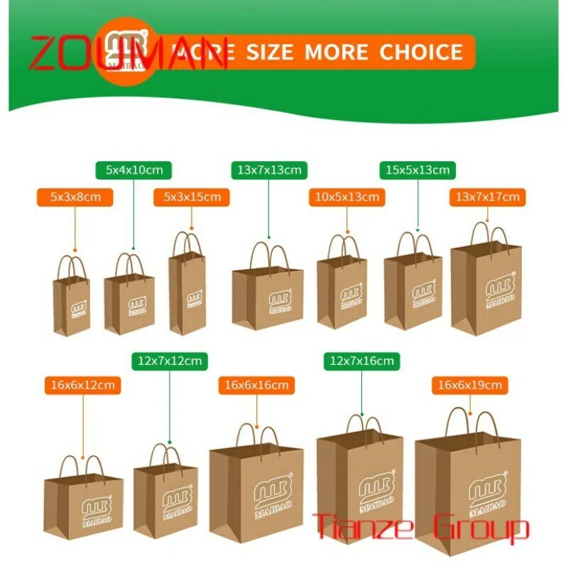 ロゴ付き食品包装袋,包装紙,食品包装,茶色の紙,クラフトバッグに適しています