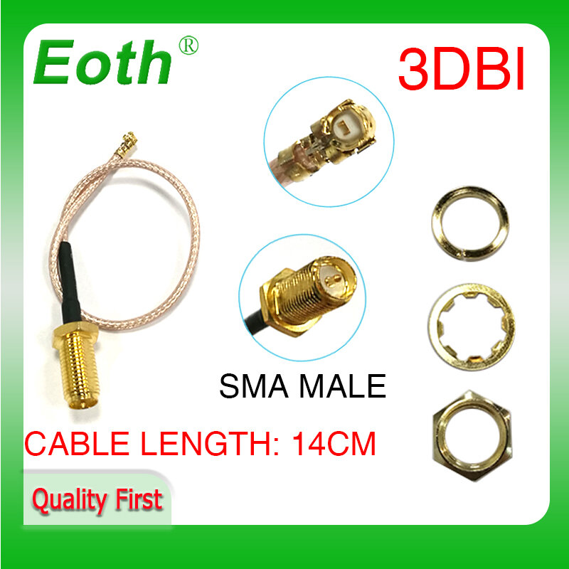 SMA male to Extension Cord U.FL IPX Connector Antenna RF Pigtail Cable Jumper IOT for PCI WiFi Card SMA Jack to IPX RG178