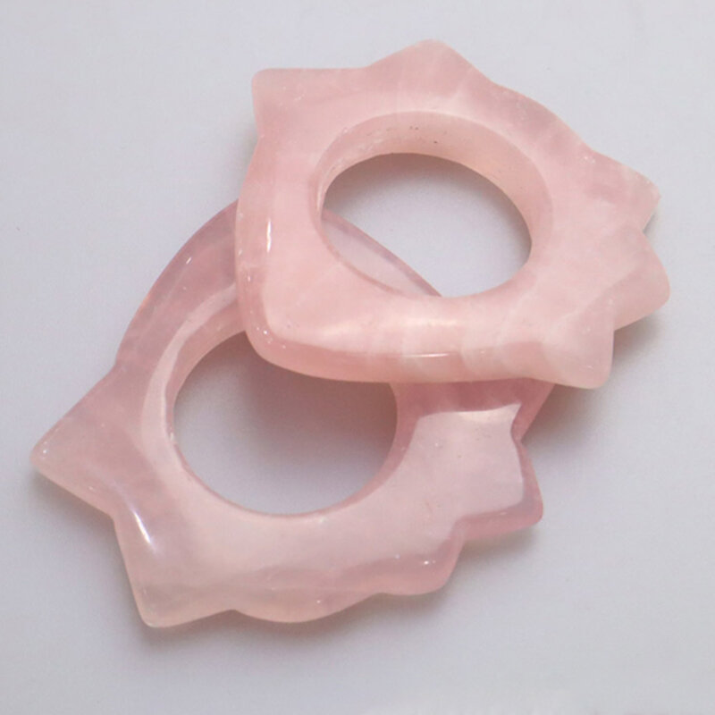 Tablero de raspado Facial con forma de anillo de piezas, herramienta Facial de Jade Natural, Gua Sha, 1 unidad