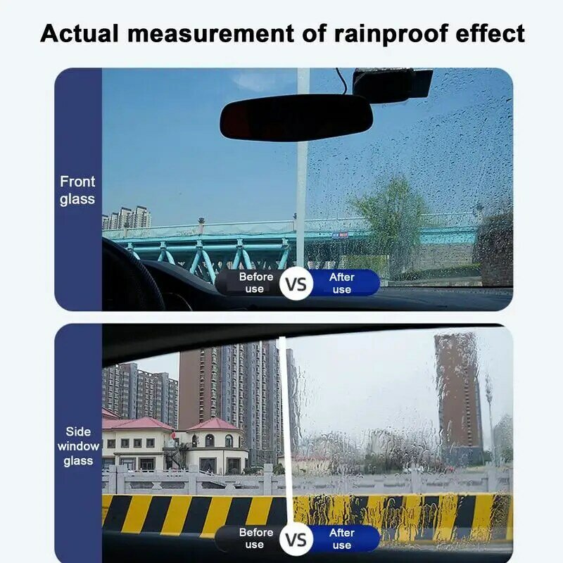 Invisible Windshield Rain Protector Spray, Agente Anti-Fog, Vidro duradouro, Pára-brisas, Molho de banheiro, 100ml