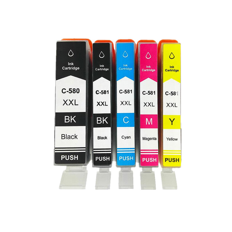 Cartuchos de tinta para impresora Canon Pixma, recambio de tinta Compatible con PGI580, CLI581, pgi 580, 581, TS705, TR7550, TR8550, TS6150, TS6250, TS8150, TS8250, 20PK