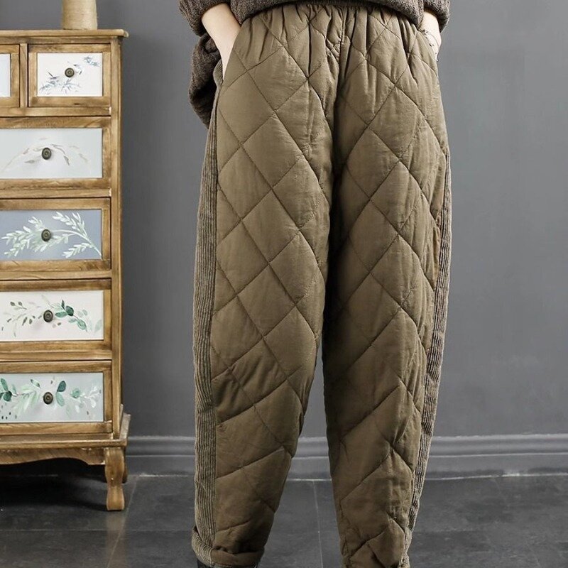Женские осенне-зимние Новые Модные Элегантные однотонные повседневные универсальные удобные Молодежные брюки с высокой талией в западном стиле