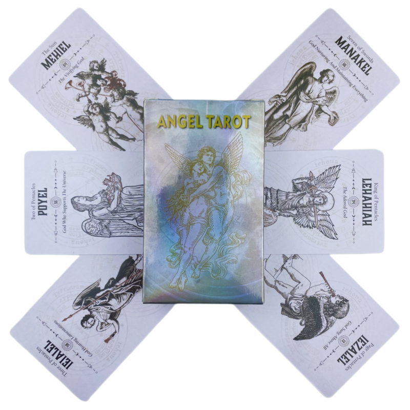 Cartas de Tarot de Ángel, baraja A 78, oráculo, visión en inglés, edición de adivinación, juegos de Borad