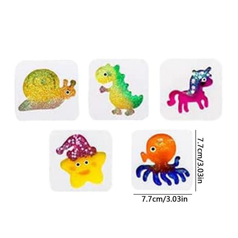 Kit di perline animali d'acqua fai da te Sea Life Creature Toys Mold figure giocattolo colorate per ragazzi e ragazze regalo per feste Set di 5 colori/6 colori
