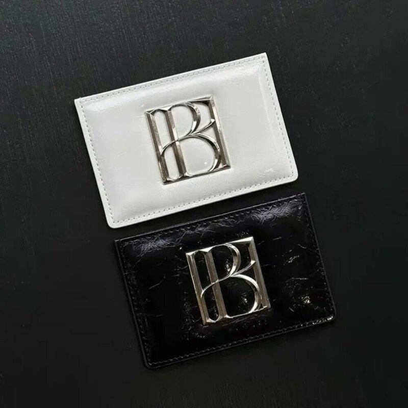 Lux dompet kulit asli model Korea, dompet kartu Bohemian Seoul Korea untuk pria dan wanita, aksesori tempat kartu mewah kualitas tinggi