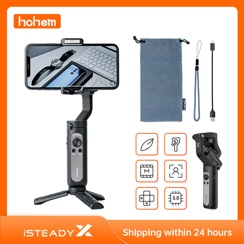 Hohem iSteady X X2 XE Smartphone Gimbal Handheld Estabilizador de 3 Eixos Telefone Selfie Vara Tripé para iPhone 13 Pro Max Xiaomi