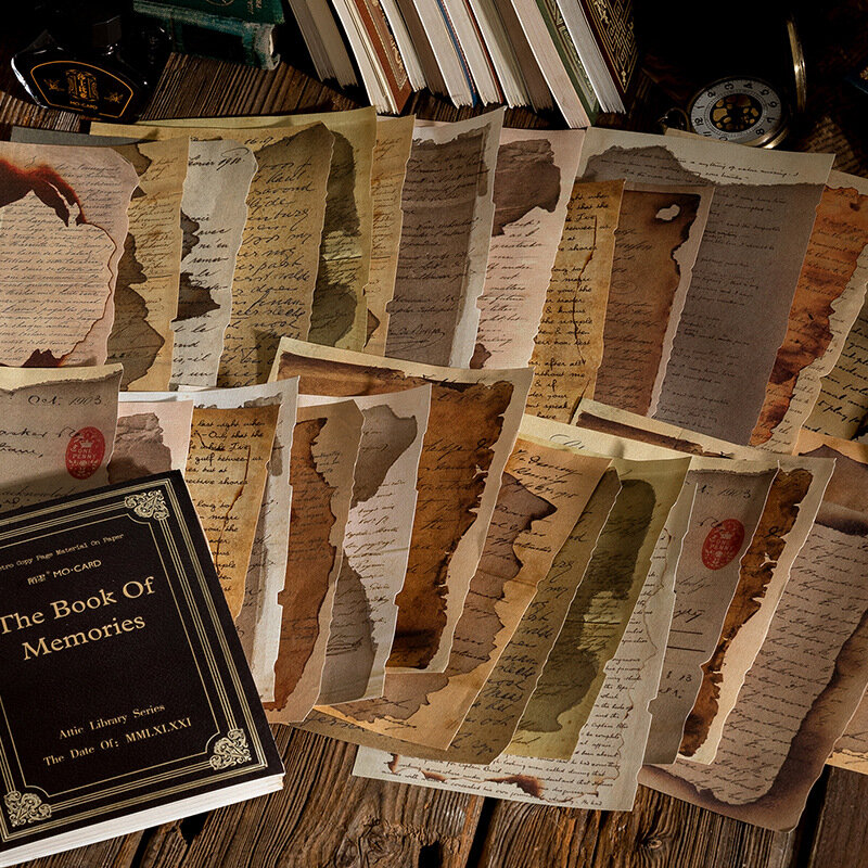 60 Buah/Lot Kertas Bahan Alas Memo Perpustakaan Loteng Jurnal Sampah Buku Tempel Kartu Kertas Dekorasi Latar Belakang Alat Tulis Kertas