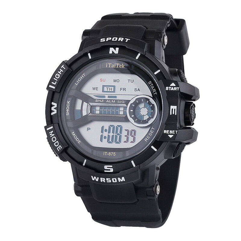 Спортивные многофункциональные водонепроницаемые светящиеся модные электронные часы reloj hombre erkek kol satleri relojes para hombre