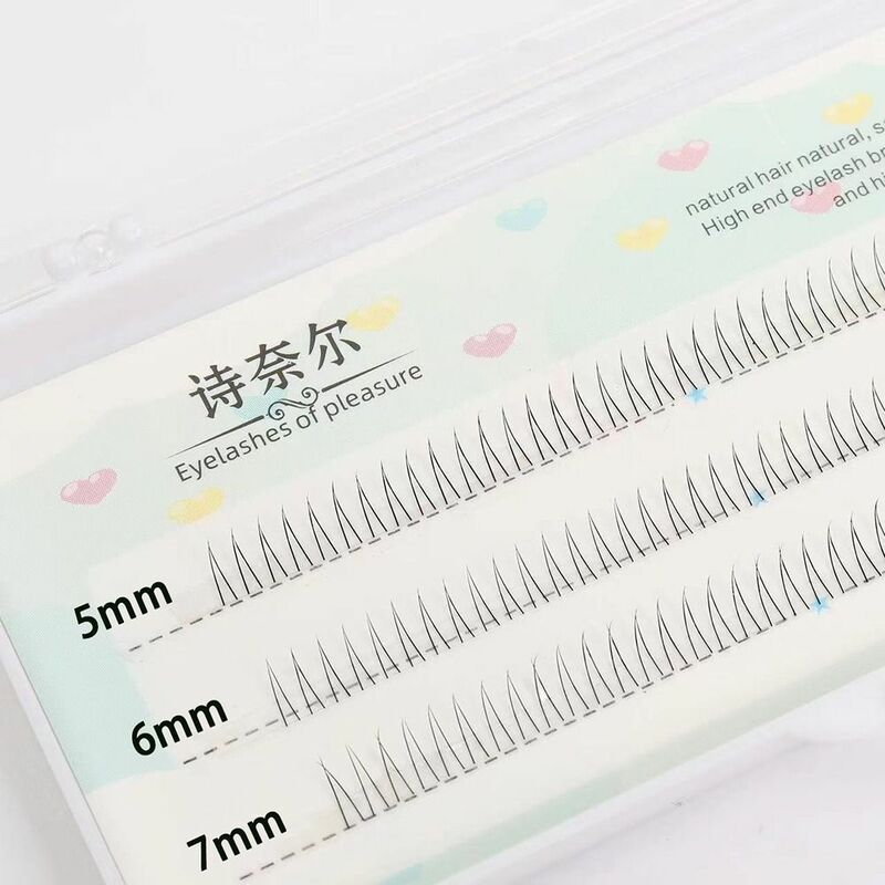 Transparent Stems Lower False Lashes Soft DIY V-Shape Eye Makup Tool 5/6/7mm Grafting Fake Lashes Beauty