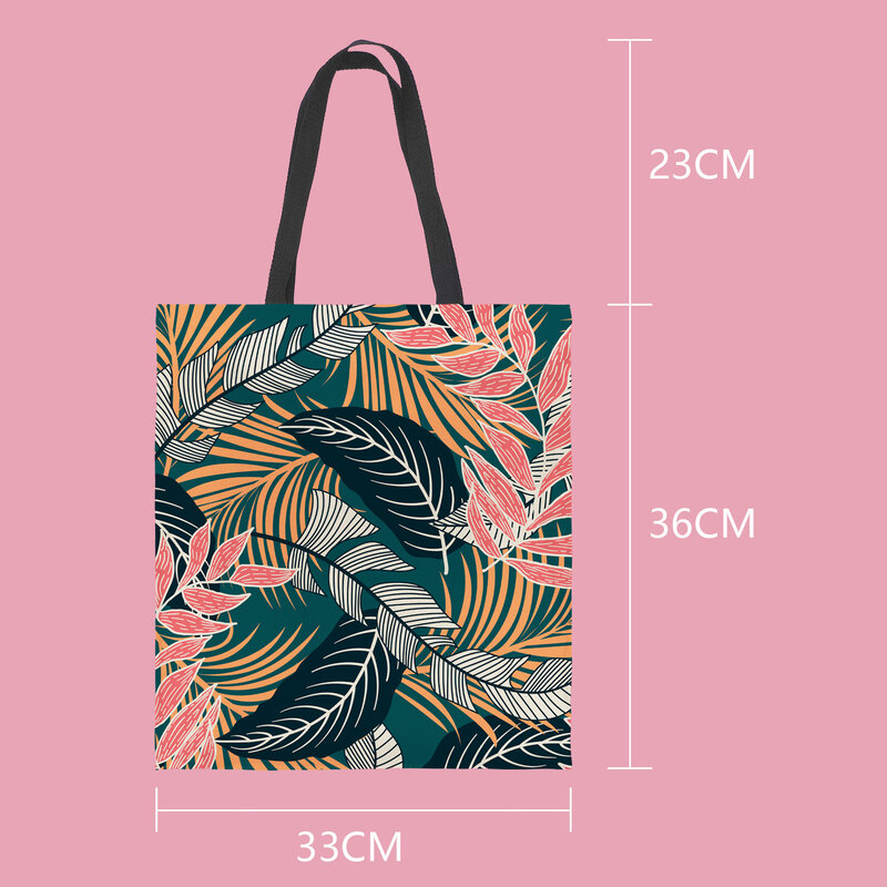 Plantas da floresta tropical bolsa tote sacos de moda bolsa grande capacidade compras totes senhoras saco de compras pode ser personailized 2022