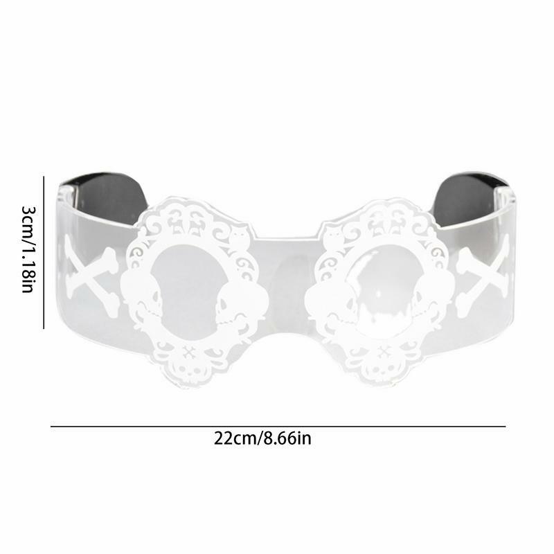 LED Luminous Eye Glasses for Halloween, Óculos de sol LED para KTV, Cosplay Party Supplies, Aniversário e Natal, 210mAh