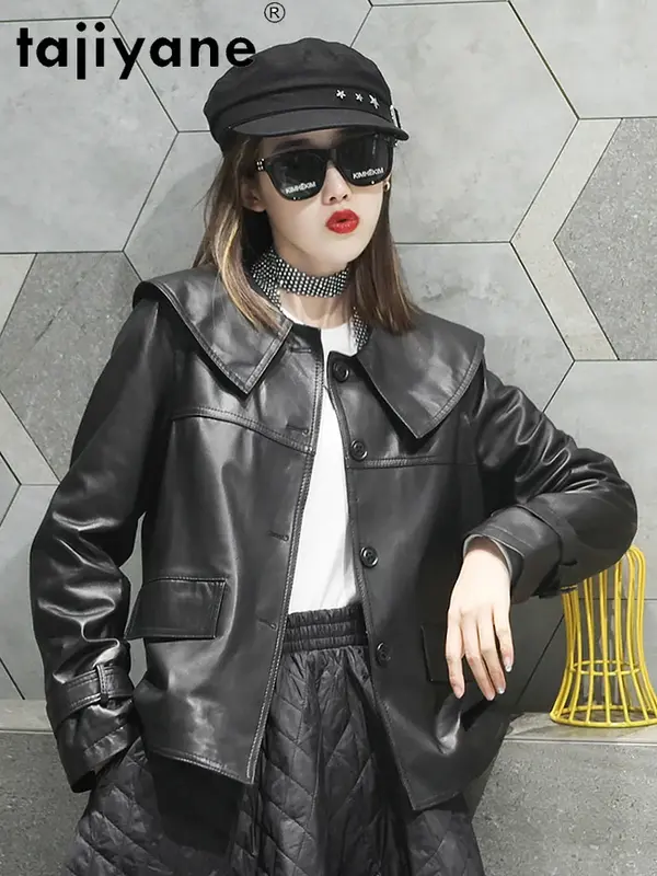 Tajiyane Women's Leather Jacket Real Sheepskin Coat Female Korean Style Coats and Jackets Women Spring 2021 Veste Femme Pph4506