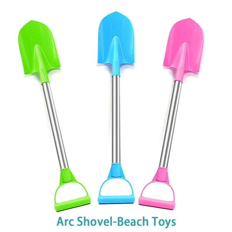 Łopata plażowa dla dzieci 56cm ze stali nierdzewnej ze szpiczastym łopatą zabawką piasek śnieg zagęszczony plażownica zabawki na zewnątrz prezent dla dzieci