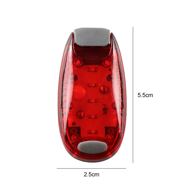 1 pz fanale posteriore casco luce attrezzatura riflettente guida notturna 5LED parti di sicurezza LED Clip di luce in esecuzione