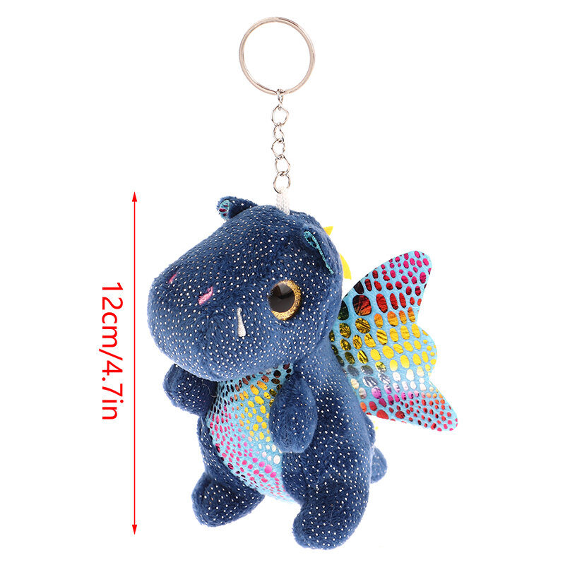 1PC New Year Of The Dragon Cute Dinosaur Plush Toy Flying Dragon Pendant Soft Stuffed Doll Keychain Backpack Car Bag Key Ring